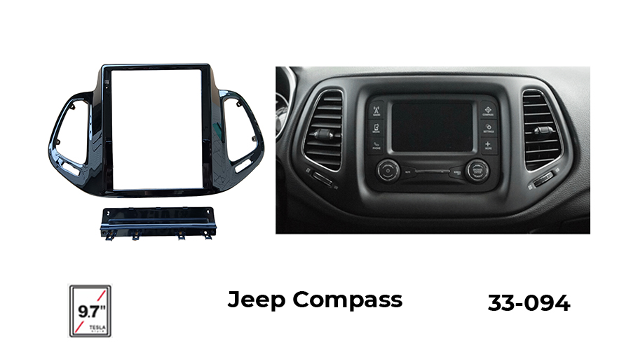 Jeep Compass 9.7 inç Tesla Multimedya Çerçevesi