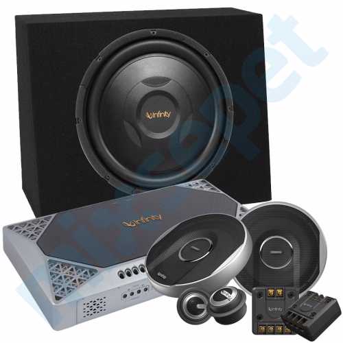infinity 1000 Watt Ses Sistemi Seti Bass + Amfi + Mid Hoparlör + Kablo Seti