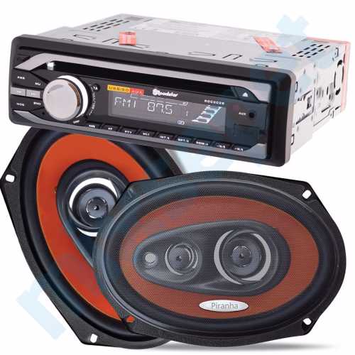 Roadstar USB SD Radyo Oto Teyp + 6X9 Oval Hoparlör mix-2028.6x9