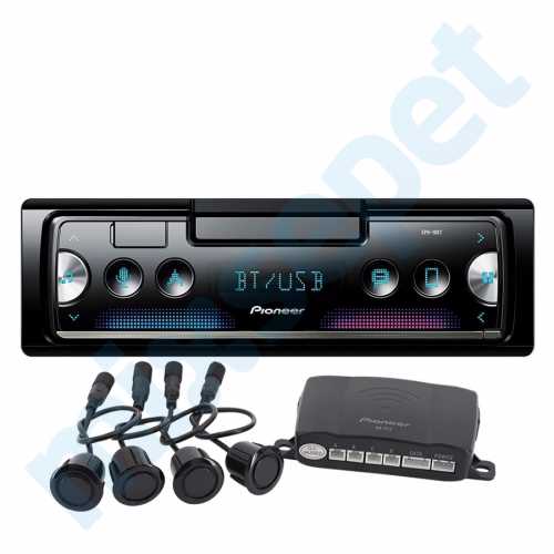 Pioneer SPH-C10BT + Park Sensörü USB MP3 Bluetooth Oto Teyp iPhone ve Android Cihazlara bağlanır