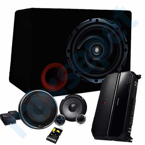 Kenwood 1000 Watt Ses Sistemi Seti Bass + Amfi + Mid Hoparlör + Kablo Seti