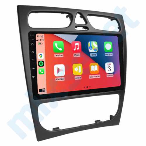  Mercedes C Class W203 9 inç Carplay Androidauto Multimedya Sistemi