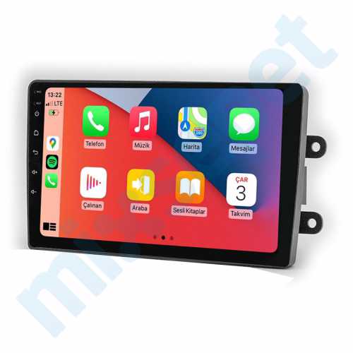 Dacia Sandero 9 inç Carplay Androidauto Multimedya Sistemi