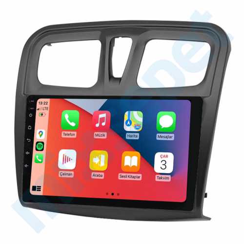 Dacia Logan Sandero Renault Symbol 10.1 inç Carplay Androidauto Multimedya Sistemi