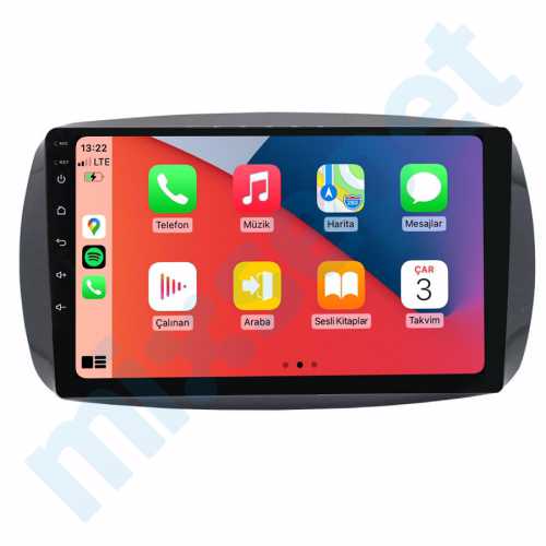 Smart Fortwo ForFour (453) 9 inç Carplay Androidauto Multimedya Sistemi