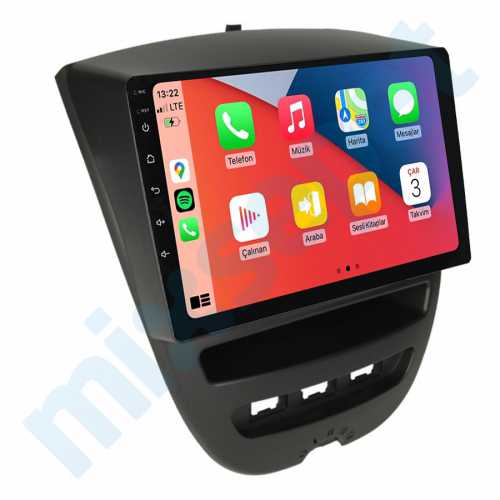 Citroen C1 Peugeot 107 10.1 inç Carplay Androidauto Multimedya Sistemi