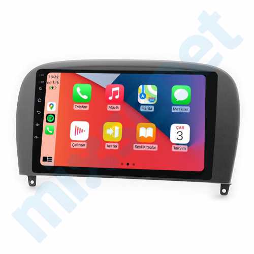 Mercedes SL Serisi (R230) 9 inç Carplay Androidauto Multimedya Sistemi