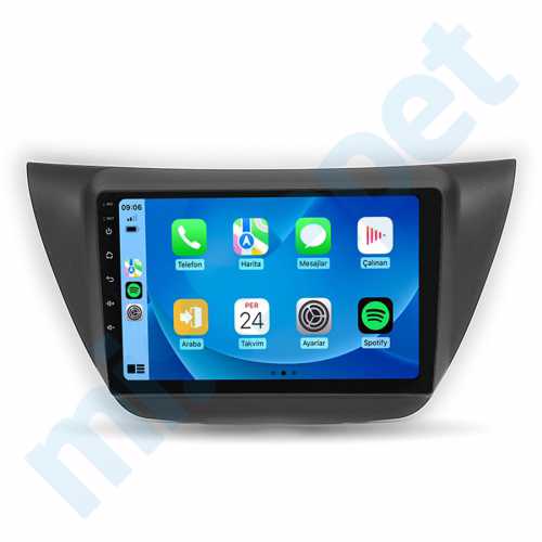Mitsubishi Lancer 9 inç Carplay Androidauto Android Multimedya Sistemi