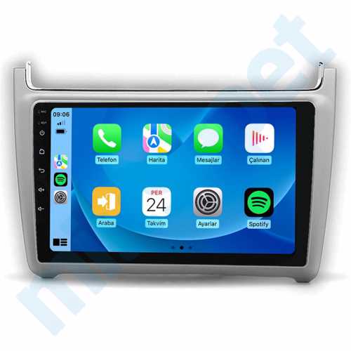 Volkswagen Polo 9 inç Carplay Androidauto Android Multimedya Sistemi