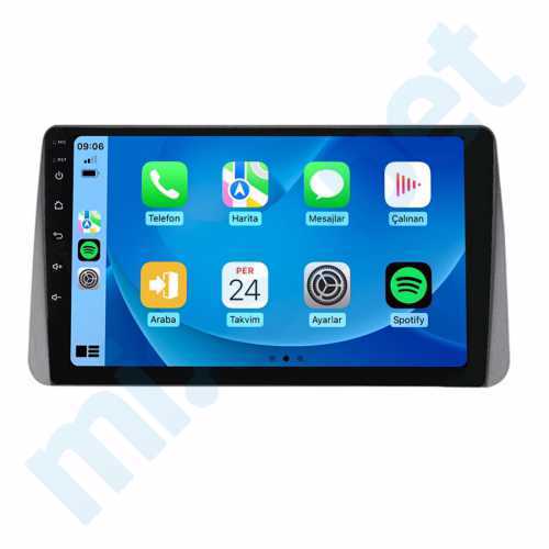 Fiat Egea 9 inç Carplay Androidauto Android Multimedya Sistemi