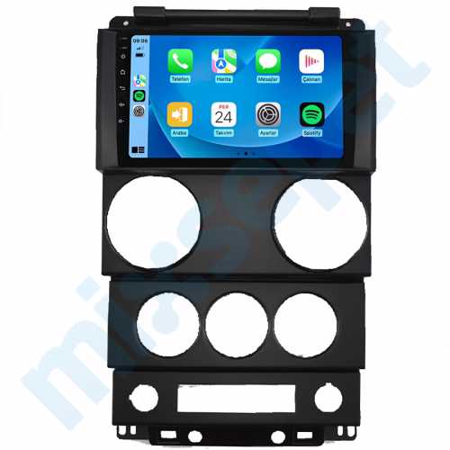 Jeep Wrangler Rubicon 9 inç Carplay Androidauto Android Multimedya Sistemi