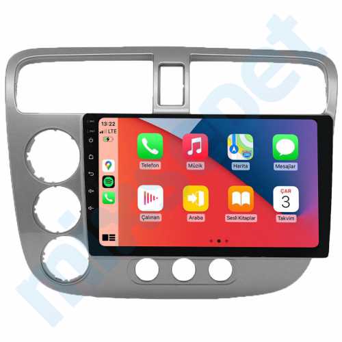 Honda Civic 9 İnç Carplay Androidauto Android Multimedya Sistemi