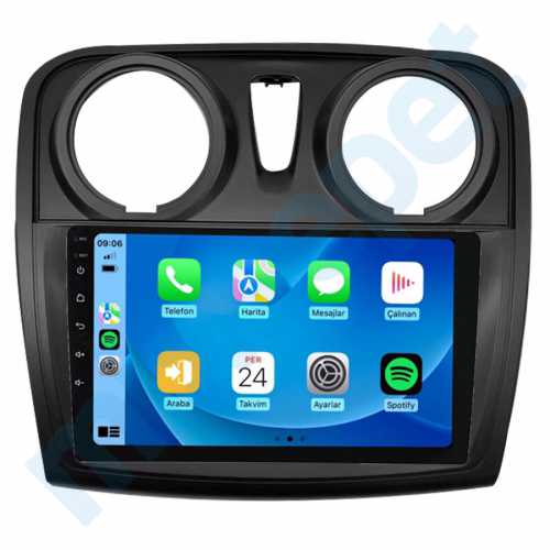 Dacia Sandero/Logan Mcv 9 inç Carplay Androidauto Android Multimedya Sistemi	