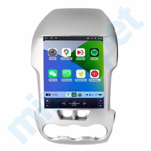 Ford Ranger 9.7 inç Tesla Carplay Androidauto Android Multimedya Sistemi