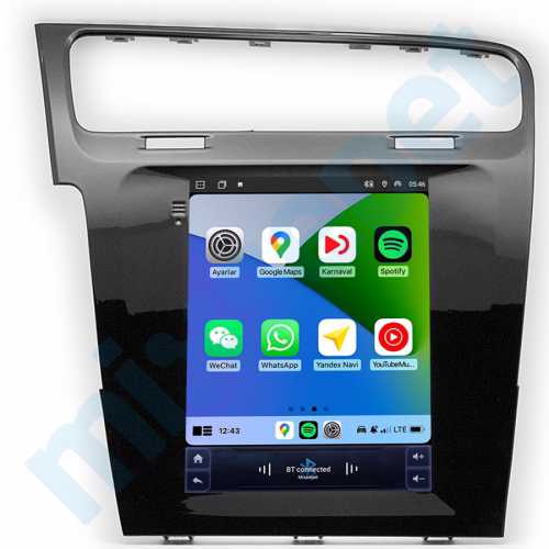 VolksWagen Golf 7 9.7 inç Tesla Carplay Androidauto Android Multimedya Sistemi