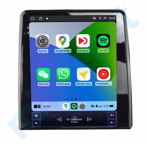 Renault Clio 5 9.7 inç Tesla Carplay Androidauto Android Multimedya Sistemi