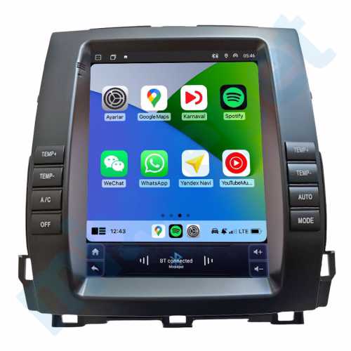 Toyota Land Cruiser Prado 120 9.7 inç Tesla Carplay Androidauto Android Multimedya Sistemi