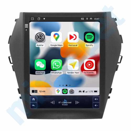 Hyundai Santa Fe 9.7 inç Tesla Carplay Androidauto Android Multimedya Sistemi
