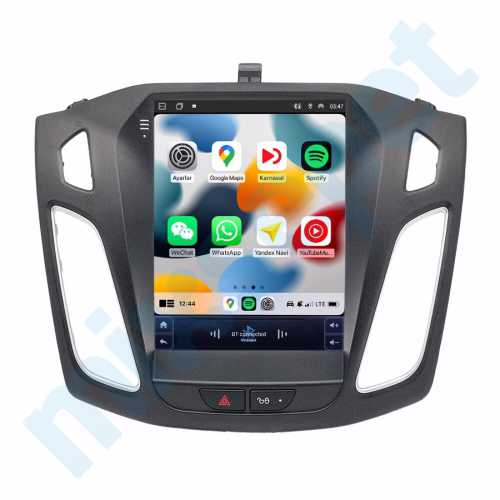 Ford Focus 9.7 inç Tesla Carplay Androidauto Android Multimedya Sistemi