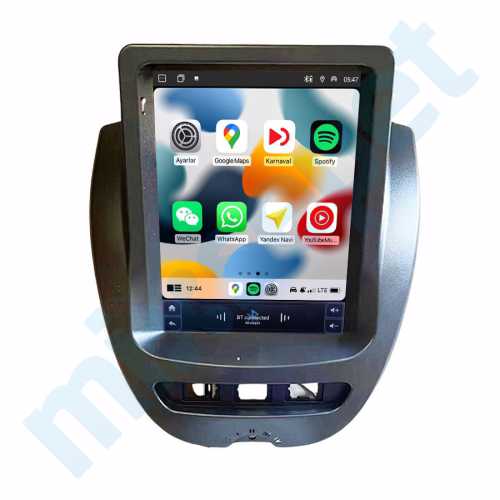 Citroen C1 9.7 inç Tesla Carplay Androidauto Android Multimedya Sistemi