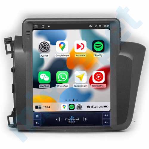Honda Civic 9.7 inç Tesla Carplay Androidauto Android Multimedya Sistemi