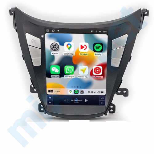 Hyundai Elantra/Avante 9.7 inç Tesla Carplay Androidauto Android Multimedya Sistemi
