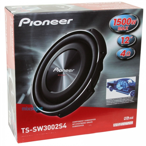 Pioneer TS-SW3002S4 1500 Waat 30 cm Oto Slim Subwoofer