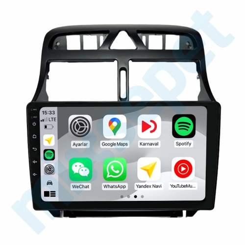 Peugeot 307 9 inç Android Navigasyon ve Multimedya Sistemi