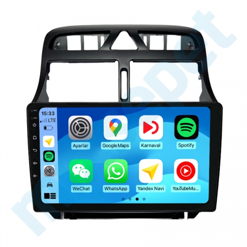 Peugeot 307 9 inç Android Navigasyon ve Multimedya Sistemi