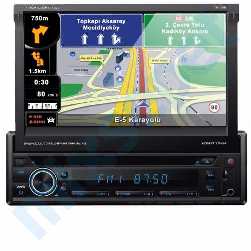 Techlink TE-7600 Navigasyon DVD USB İndash Oto Teyp Bluetooth