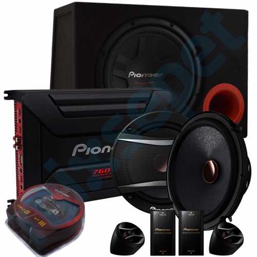 Pioneer 1400 Watt Ses Sistemi Seti Bass + Amfi + Mid Hoparlör + Kablo Seti