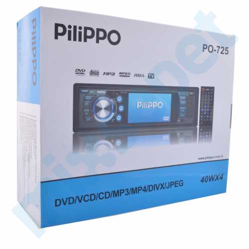 Pilippo PO-725 3 inç Ekranlı DVD USB TV Oto teyp