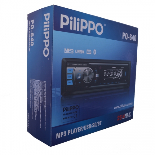 Pilippo PO-640 Bluetooth USB SD Radyo Oto Teyp