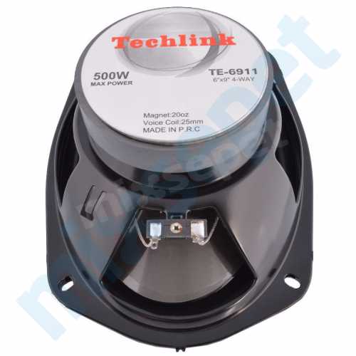 Techlink TE-6911 6x9 Oval 500 Watt 4 Yollu Oto Hoparlör