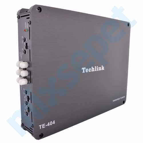 Techlink TE-404 4 Kanal 1000 Watt Oto Anfi Amfi Köprülenebilir