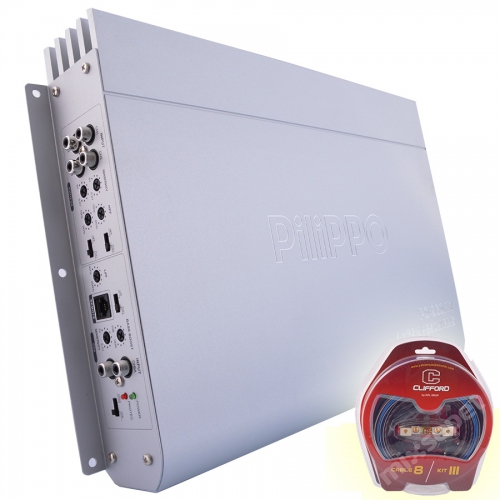 Pilippo PO-960 5 Kanal 2500 Watt Oto Amplifikatör + Kablo seti