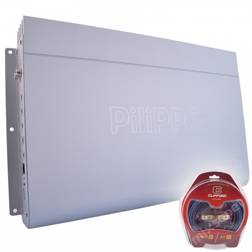 Pilippo PO-980 Mono 3000 WATT Oto Bas Anfisi + Kablo Seti
