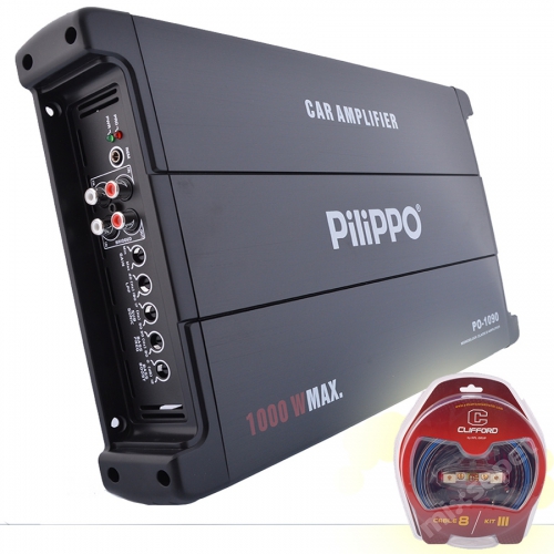 Pilippo PO-1090 Mono 1000 Watt Oto Bas Anfisi + Kablo seti