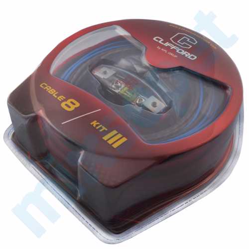 Clifford 8GA Amfi Set Tesisat Kablosu 100 Amper Sigorta Y fiş