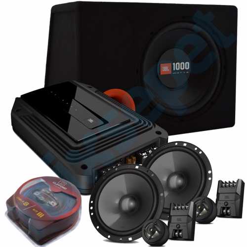 JBL 1000 Watt Subwofer Amfi Mid Hoparlör Seti + Kablo Seti