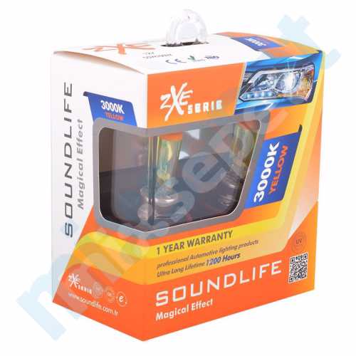 Soundlife H4 Far Ampülü 12V55W Sarı Işık