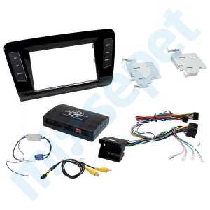 Skoda Octavia Double Multimedya Çerçevesi + Direksiyon Kumanda Aparatı 06-020p