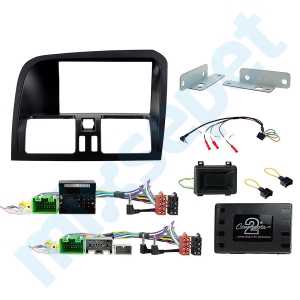 Volvo XC60 Double Multimedya Çerçevesi + Direksiyon Kumanda Aparatı 06-058P